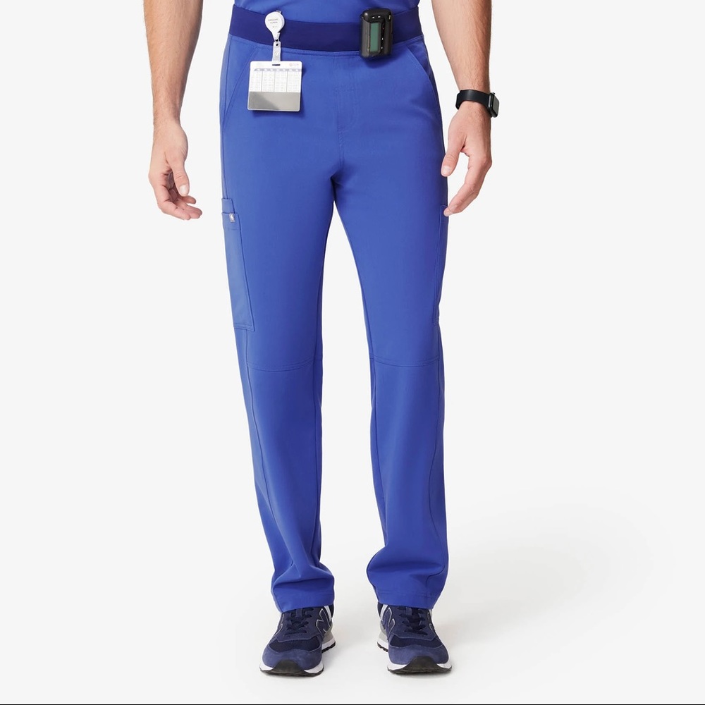 MENS AXIM CARGO SCRUB PANTS SHORT SIZE MEDIUM DENIM